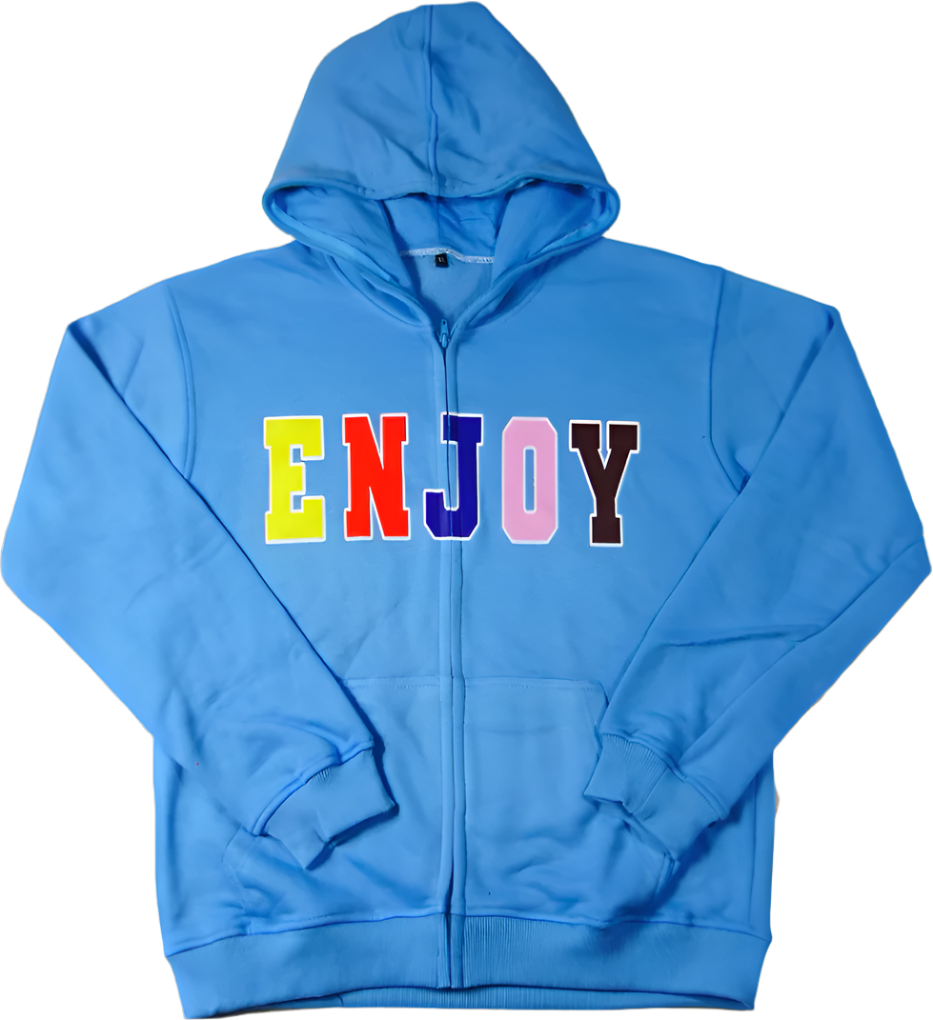 Enjoy Varsity Zip-Up Hoodie