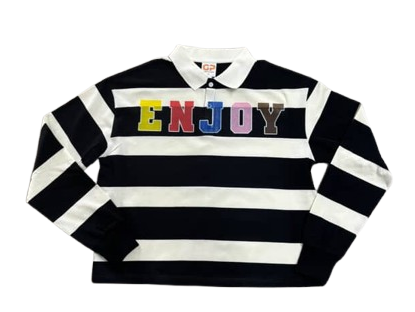 ENJOY Color Block Rugby Polo
