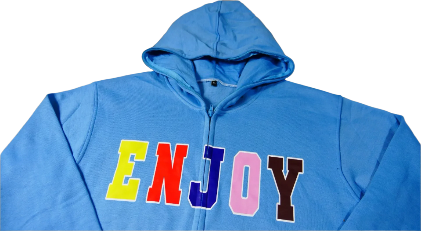Enjoy Varsity Zip-Up Hoodie